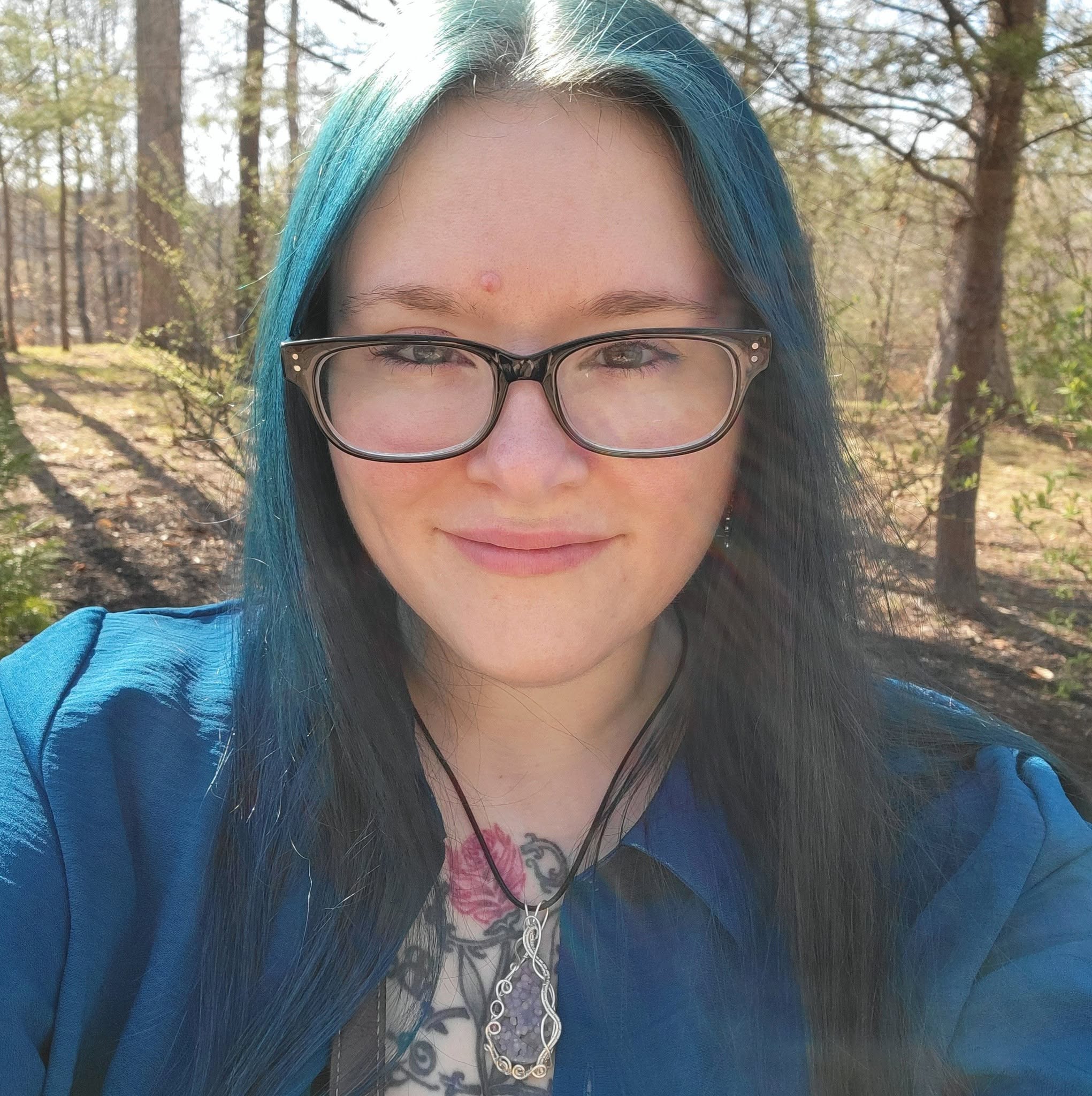 angel with blue hair